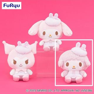 【サンリオ】【Cマイスウィートピアノ】マイメロディ・クロミ ホワイトベレー帽ぬいぐるみ