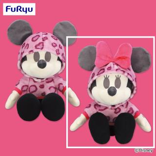 【ディズニー】【Bミニー】ミッキー＆ミニー デココレ ピンクレオパードBIGぬいぐるみ