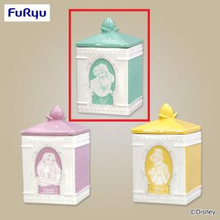 【ディズニー】【Aアリエル】ディズニープリンセス アンティーク風陶器小物入れ