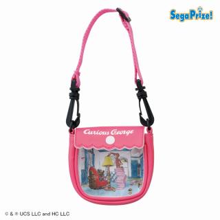 【おさるのジョージ】【Gピンク】おさるのジョージ　シーンデザインポーチ