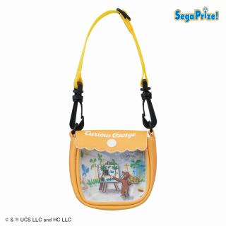 【おさるのジョージ】【Eオレンジ】おさるのジョージ　シーンデザインポーチ