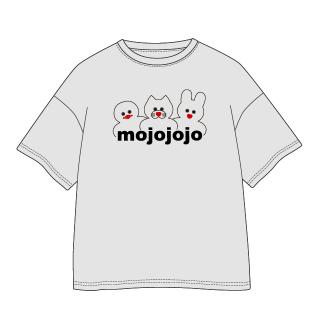 【mojojojo】【Aグレー】mojojojo BIG ワイドTシャツ（モノクロ）