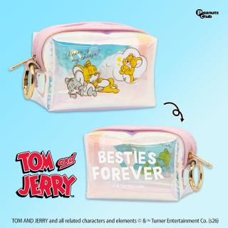 【トムとジェリー】【Bピンク×おひるね】トムとジェリー オーロラミニポーチ