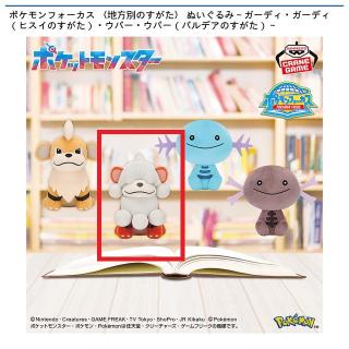 【ポケットモンスター】【Bガーディ（ヒスイのすがた）】ポケモンフォーカス 〈地方別のすがた〉 ぬいぐるみ～ガーディ・ガーディ（ヒスイのすがた）・ウパー・ウパー（パルデアのすがた）～