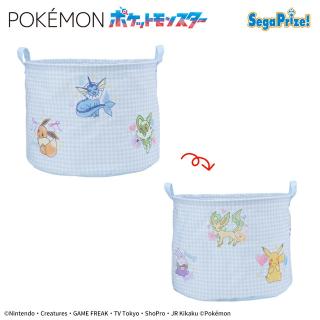 【ポケットモンスター】【Bチェック柄】ポケットモンスター [PM]折りたたみ収納バケット