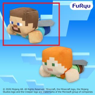 【マインクラフト】【Aスティーブ】マインクラフト エリトラBIGぬいぐるみ：スティーブ：アレックス