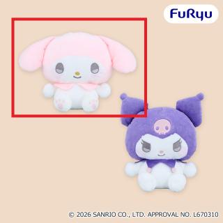 【サンリオ】【Aマイメロディ】マイメロディ・クロミ きゅるりんBIGぬいぐるみ