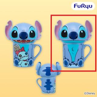 【ディズニー】【デザインB(口閉じ)】ディズニー スティッチ ふた付きマグカップ