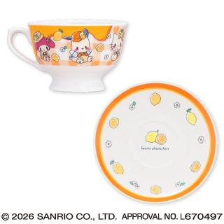【サンリオ】サンリオキャラクターズ ほっぴんぐてぃーたいむティーカップ＆ソーサー