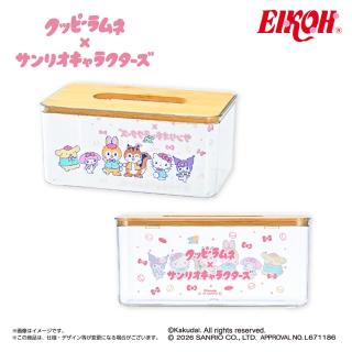 【サンリオ】クッピーラムネ×サンリオキャラクターズ クリアティッシュケース