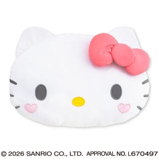 【サンリオ】【Aハローキティ】サンリオキャラクターズ ハートほっぺひんやりフェイスクッション