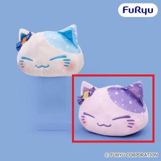 【ねむネコ】【Bパープル】ねむネコ キラキラお星さまBIGぬいぐるみ
