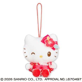 【サンリオ】【Aハローキティ】サンリオキャラクターズ ハイビスカス浴衣ちょいデカマスコット