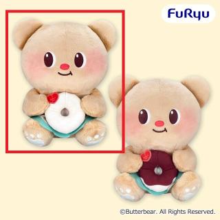 【バターベア】【Bホワイトチョコ(ドーナツ白色)】バターベア ドーナツもぐもぐBIGぬいぐるみ